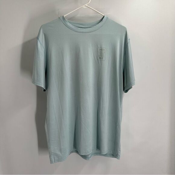 Afica Men's Size Small Short Sleeve Aqua Nylon Fish Tee - Picture 1 of 7